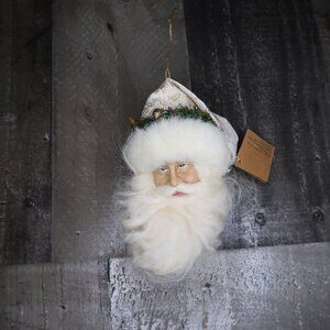1997 TJ Collection Santa Claus Christmas Ornament Old World Rustic Hand Crafted
